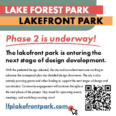 Flyer for phase 2 of lakefront park design process
