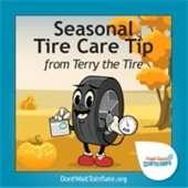 Terry the Tire cartoon - Don't wait to inflate