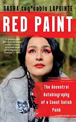 Cover of book Red Paint with author photo on it