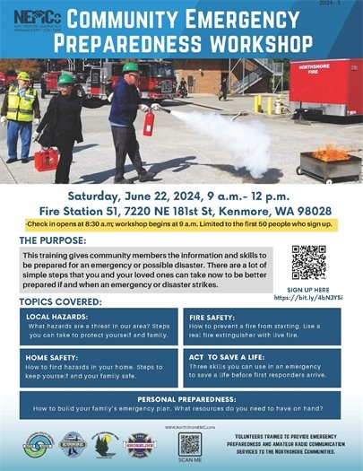 NEMCo flyer on community emergency preparedness workshop