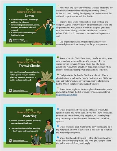 Flyer for natural yard care tips