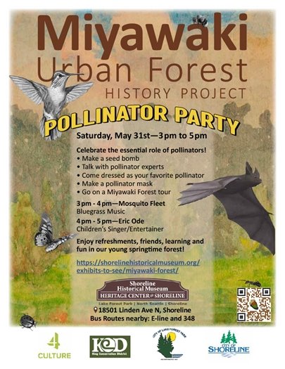 Shoreline Historical Musuem Pollinator Party
