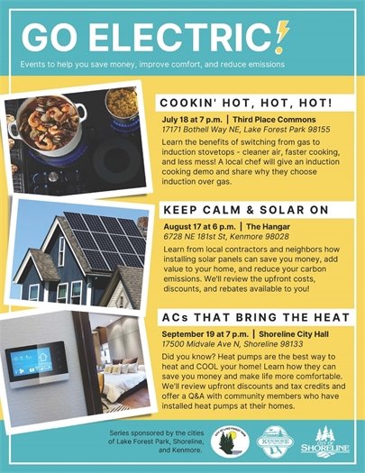 Flyer listing the three workshops in the series