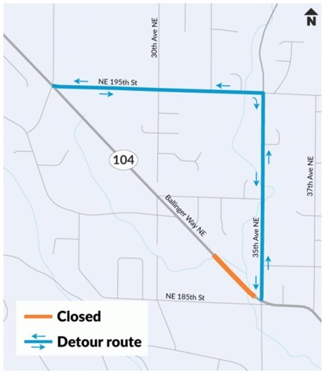 detour for lyon creek fish passage project