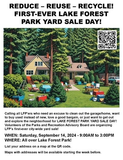 flyer for LFP's Inaugural Yard Sale Day