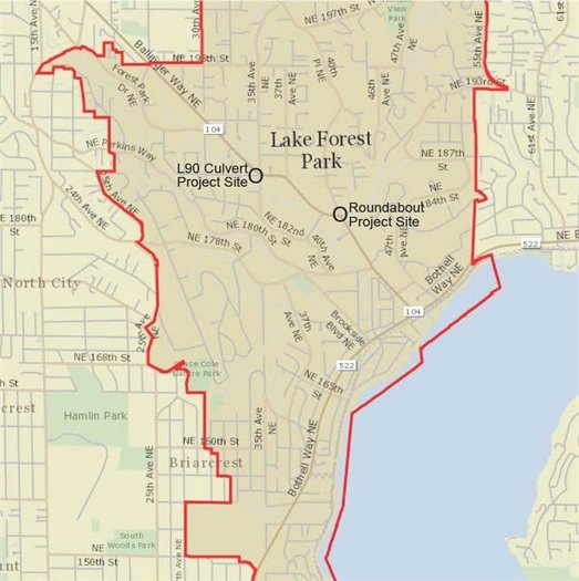 City construction on SR 104