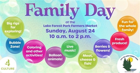 family day at the LFP Farmers Market flyer