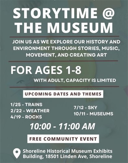 story time at the museum flyer