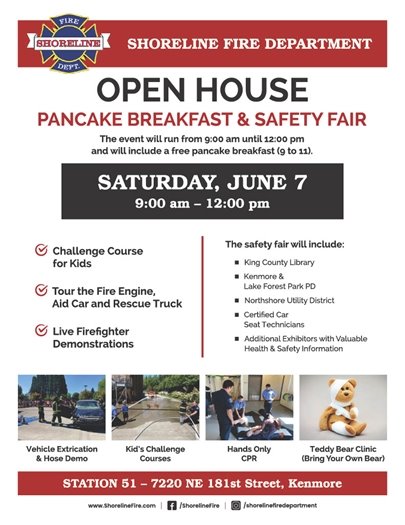 Shoreline Fire Department Open House Flyer