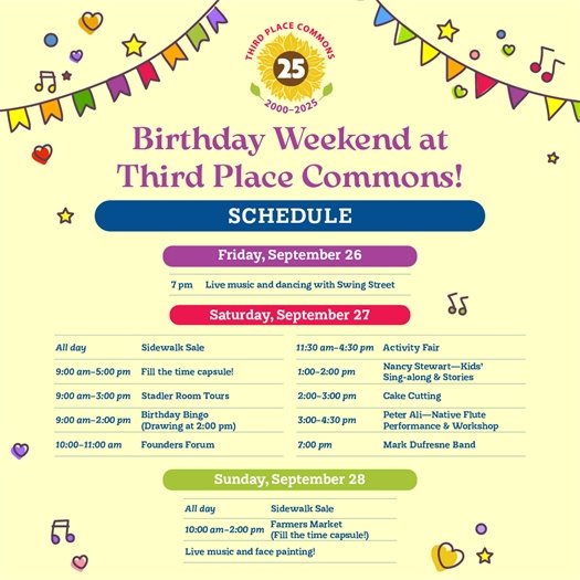 commons birthday weekend schedule