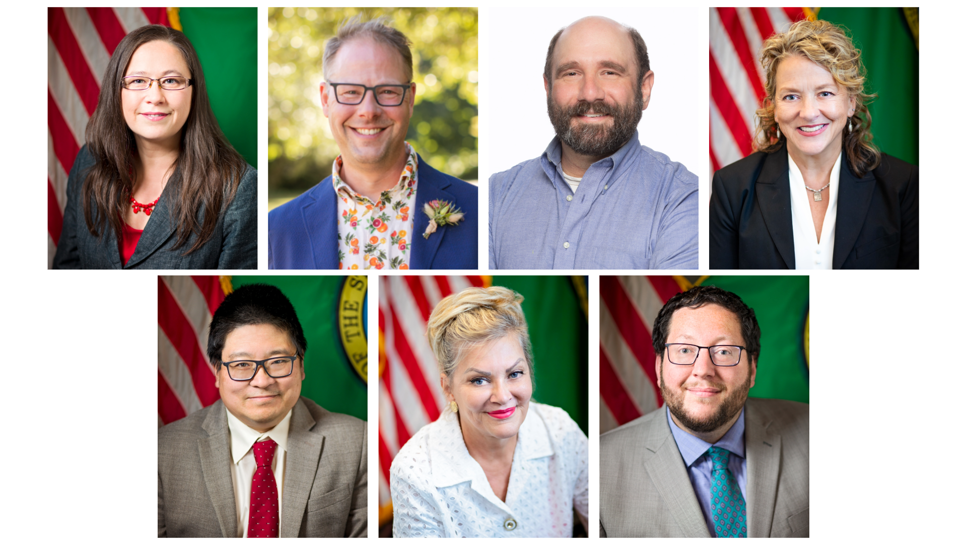 Photo compilation of all seven city councilmembers